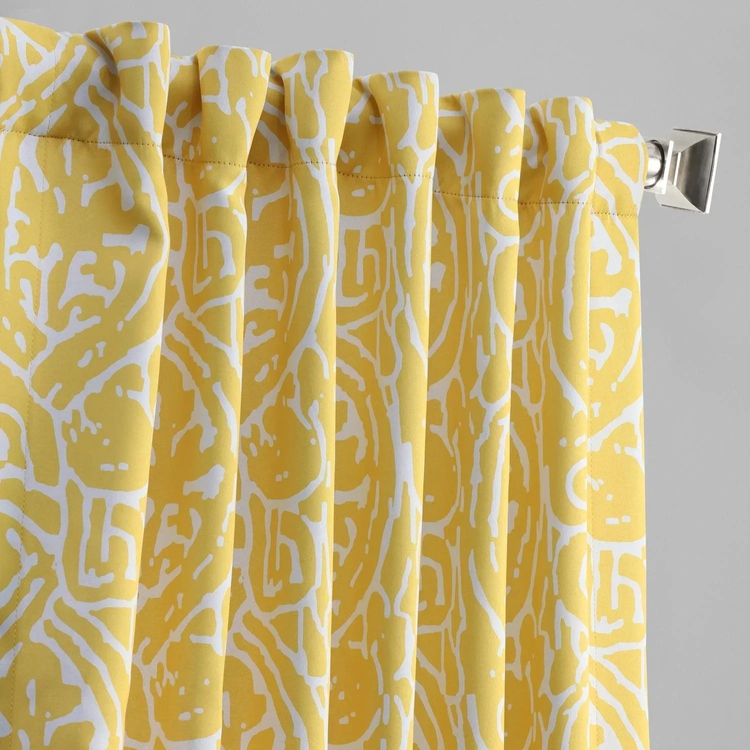 Abstract Misted Yellow Room Darkening Curtain - Image 2