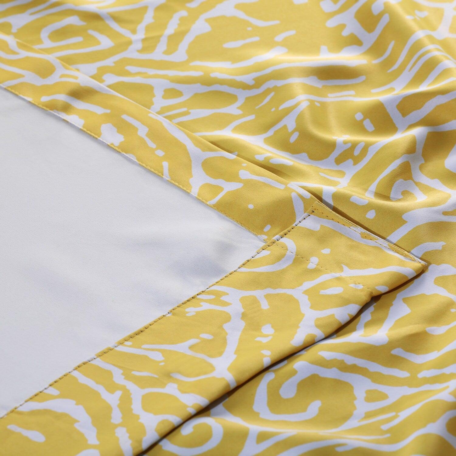 Abstract Misted Yellow Room Darkening Curtain - Image 4