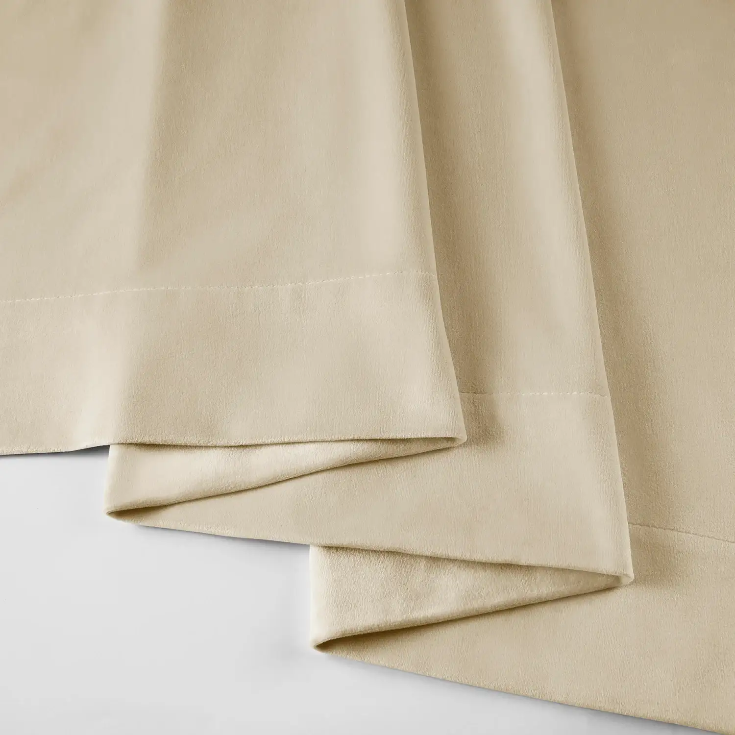 Alabaster Beige Signature Velvet Custom Curtain - Image 4