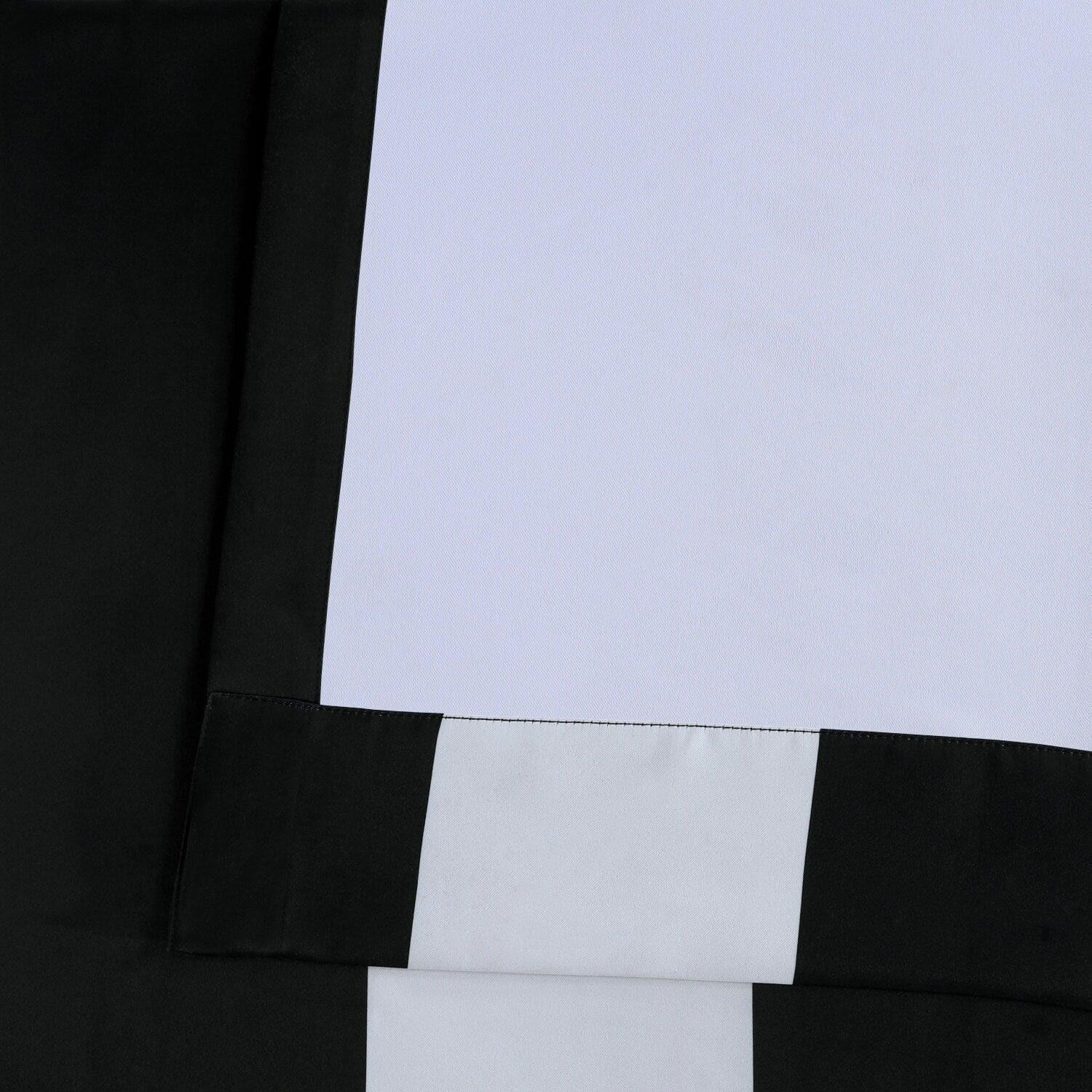 Awning Black & Fog White Striped Room Darkening Curtain - Image 5