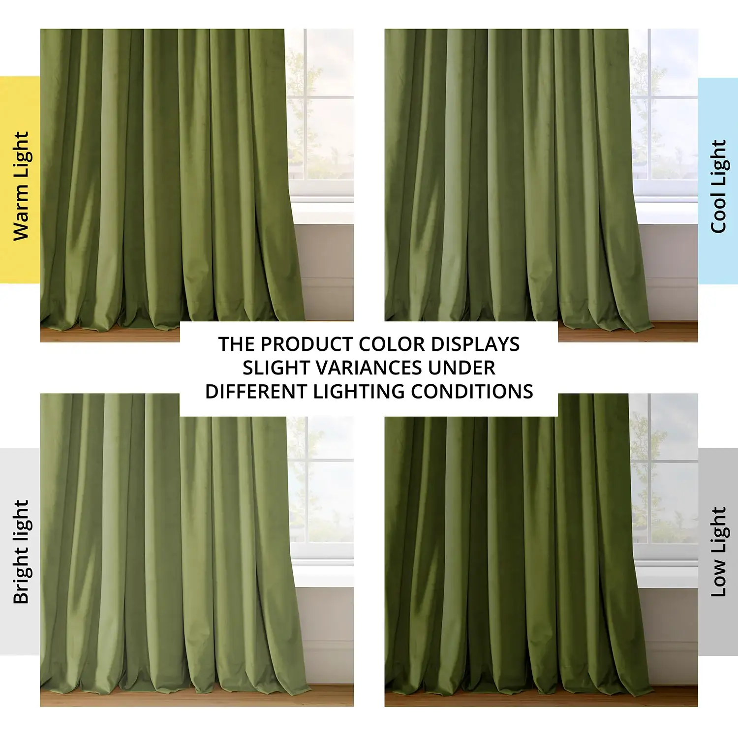Basque Green Signature Velvet Blackout Curtain - Image 7