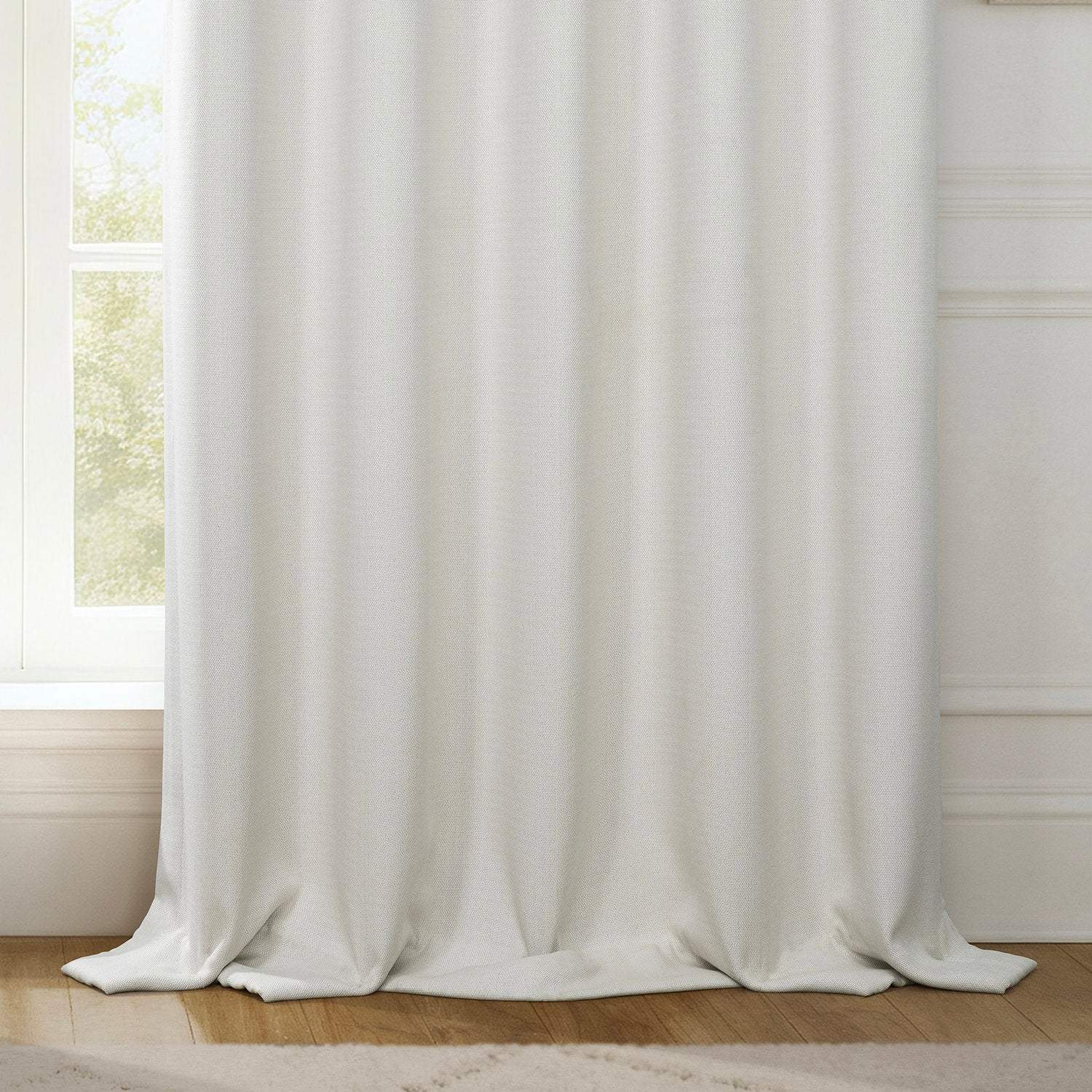 Birch French Pleat Textured Faux Linen Room Darkening Curtain - Image 4