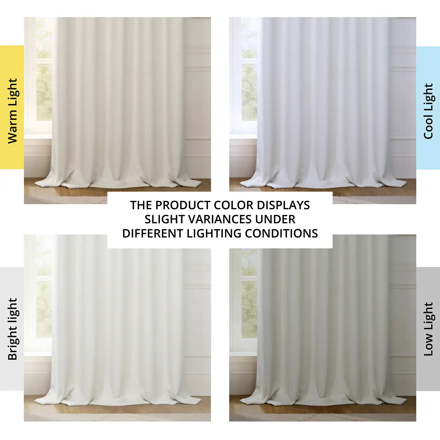 Birch Textured Faux Linen Room Darkening Curtain - Image 7