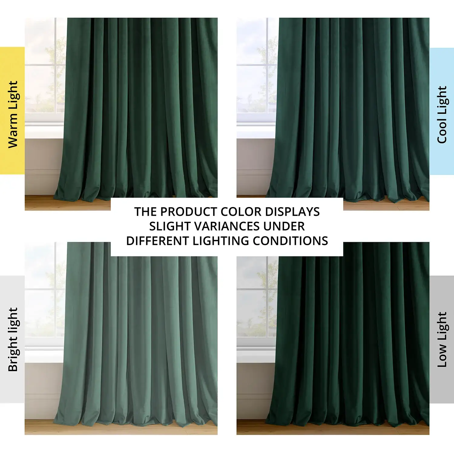 Blackforest Green Signature Velvet Blackout Curtain - Image 7