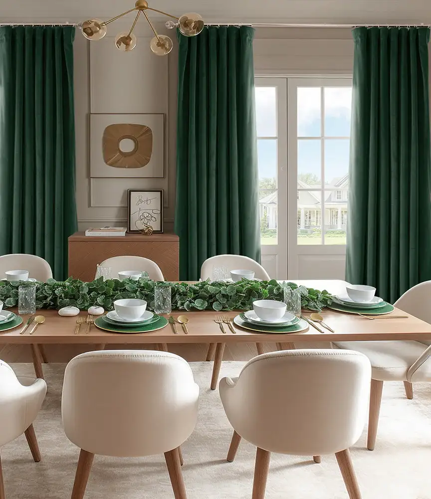 Blackforest Green Signature Velvet Custom Curtain - Image 4