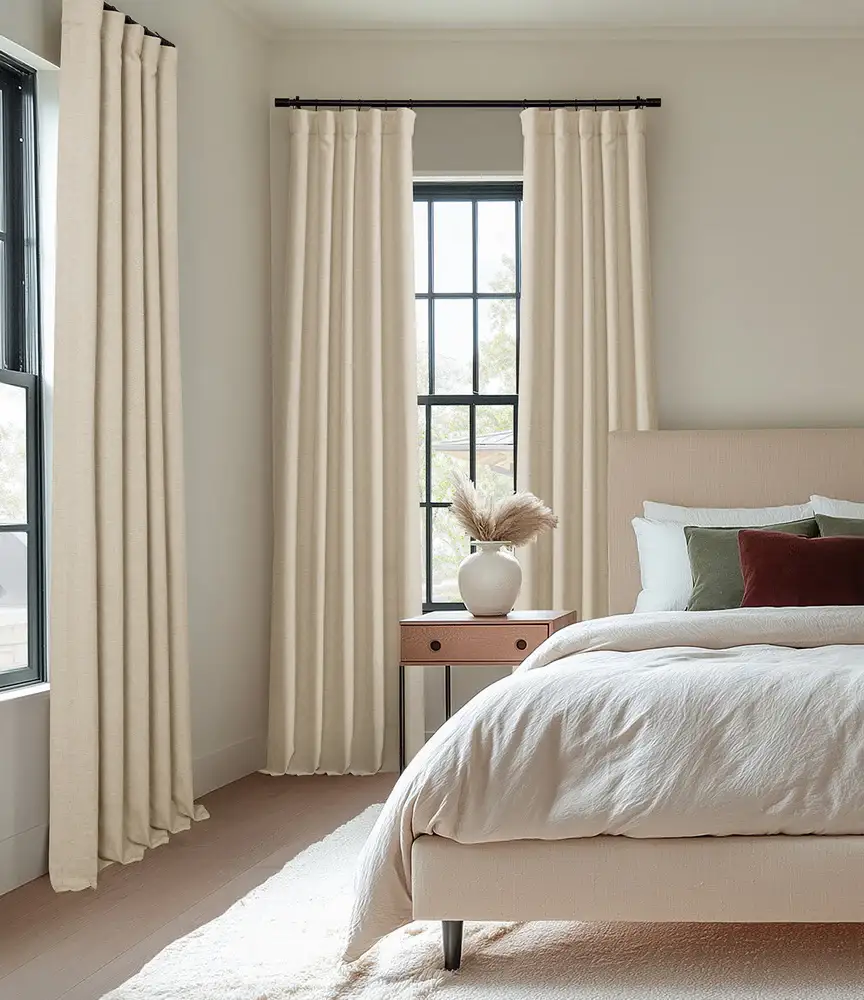 Candlelight Bellino Textured Faux Linen Custom Curtain - Image 4