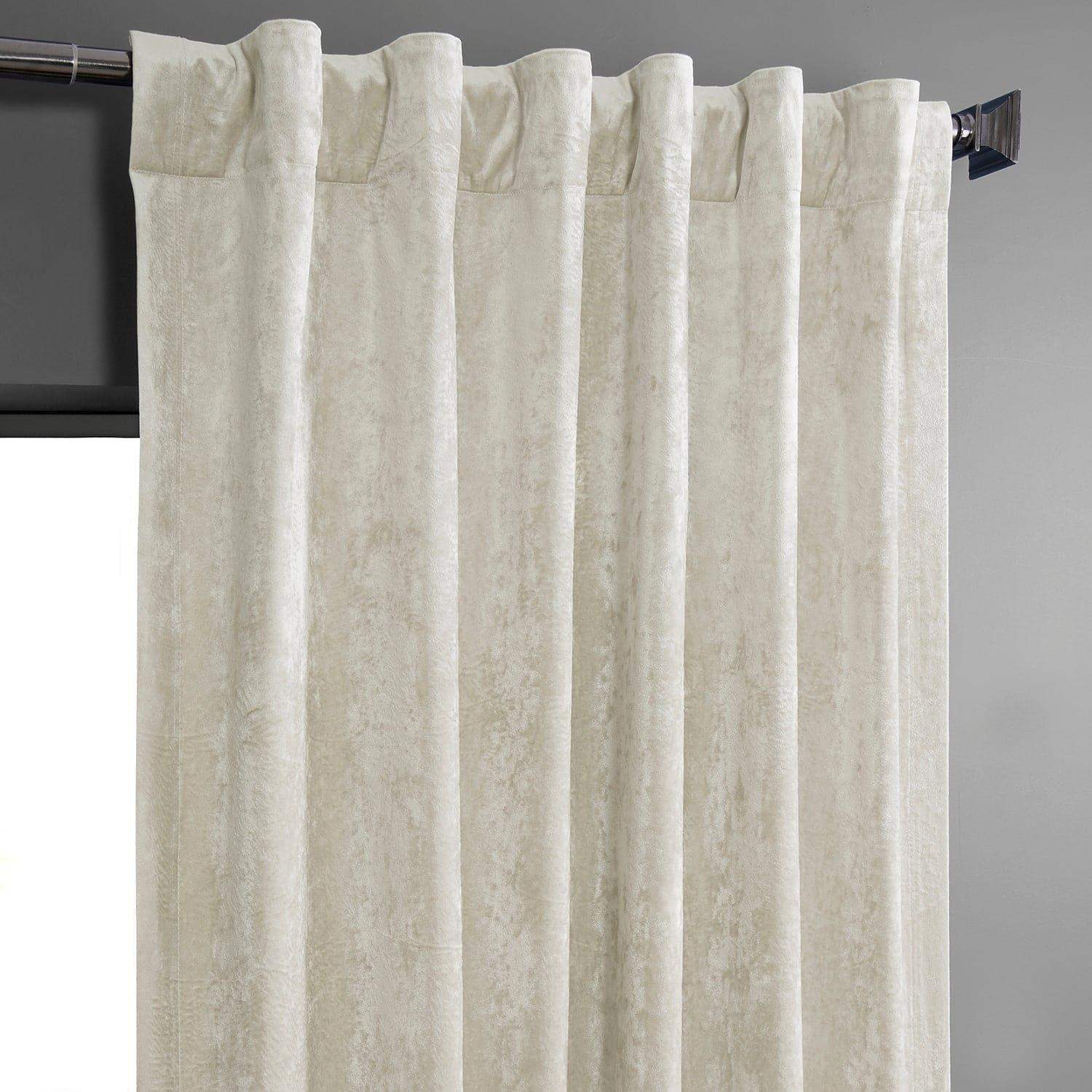 Champagne Lush Crush Velvet Room Darkening Curtain - Image 3
