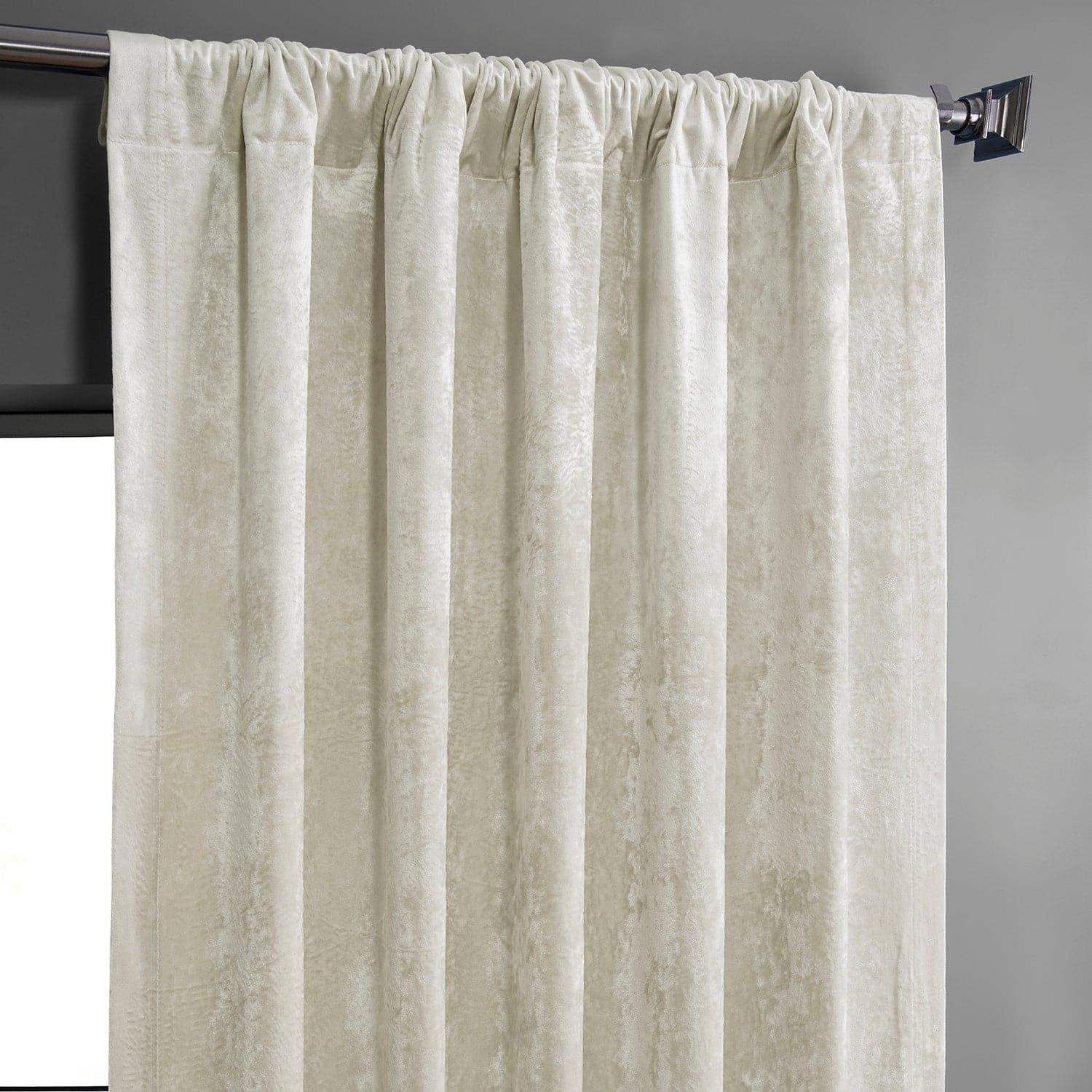 Champagne Lush Crush Velvet Room Darkening Curtain - Image 4