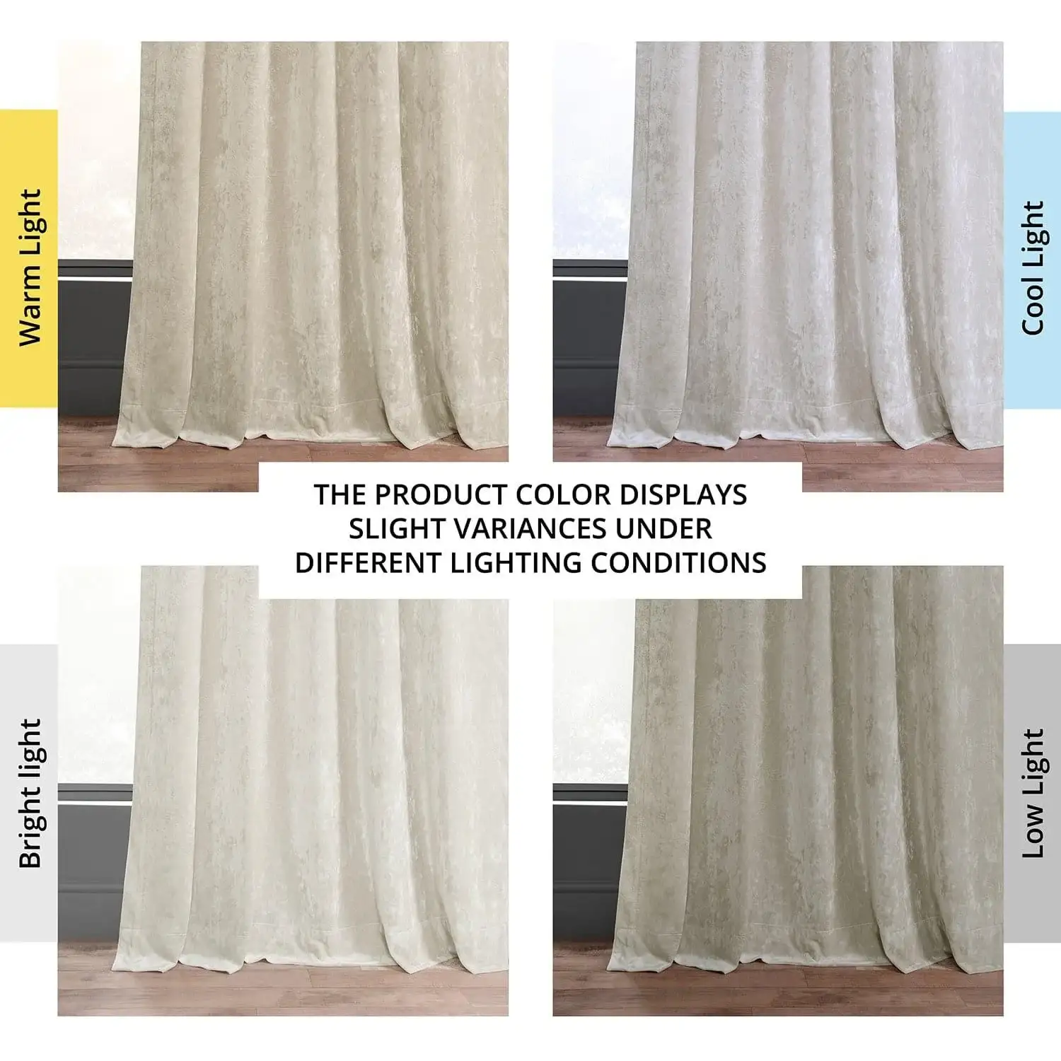Champagne Lush Crush Velvet Room Darkening Curtain - Image 6