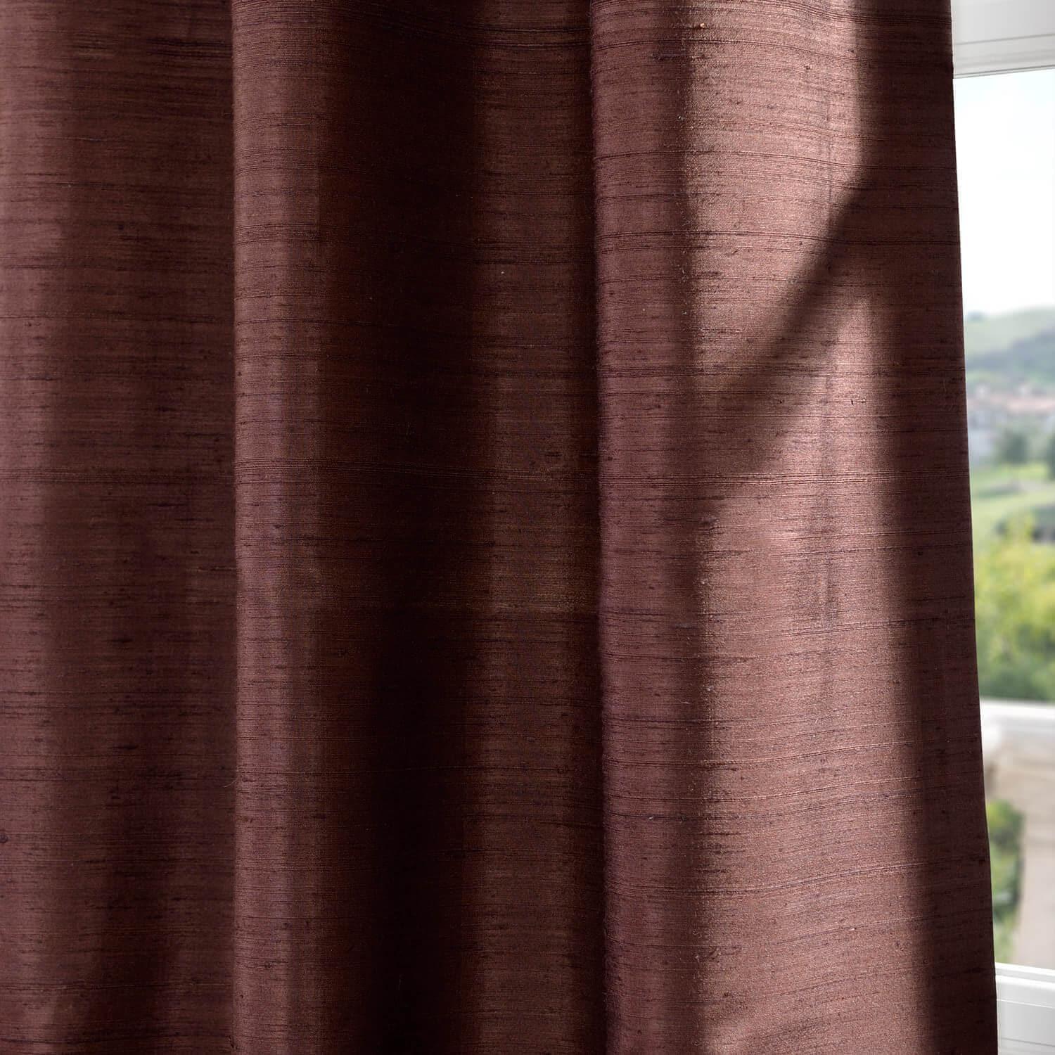 Chocolate Textured Dupioni Silk Fabric