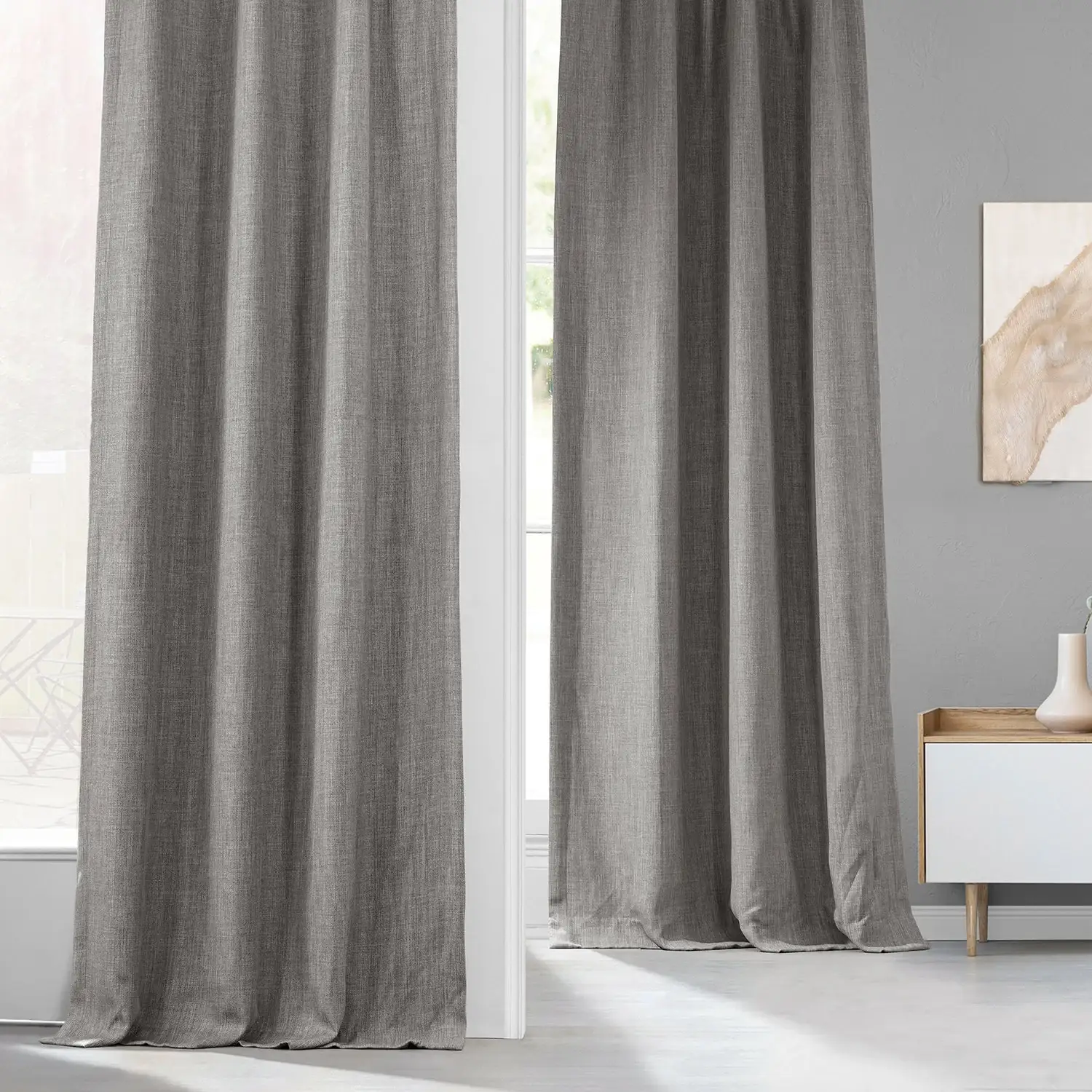 Clay Textured Faux Linen Custom Curtain - Image 4