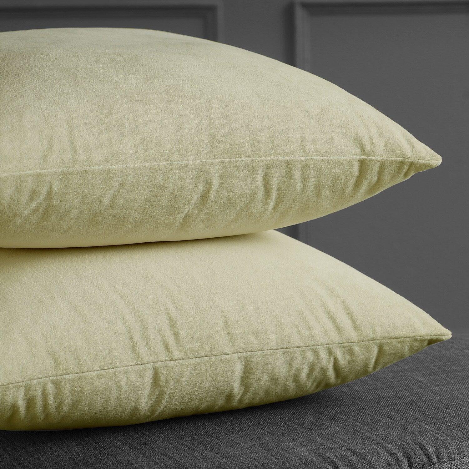 Cool Beige Signature Velvet Cushion Covers - Pair - Image 3