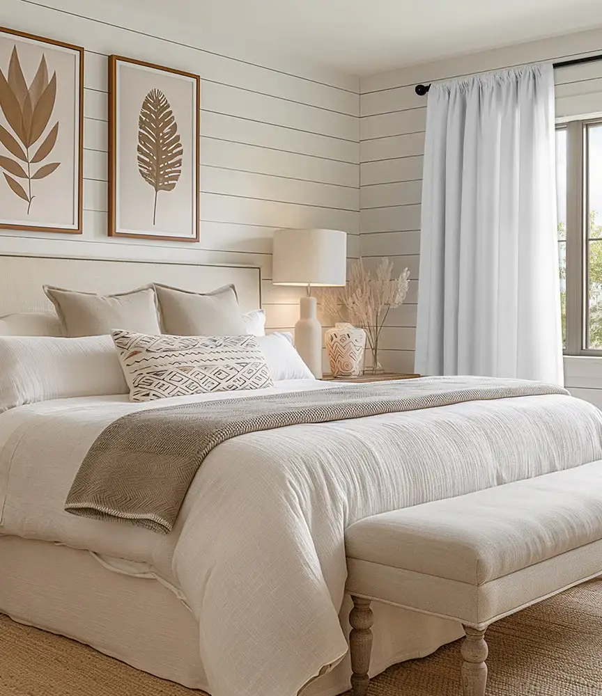 Crisp White French Linen Custom Curtain - Image 3
