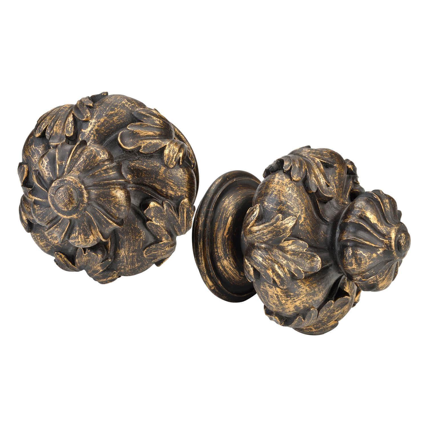 Crown Antique Bronze Wooden Rod Set - Image 2
