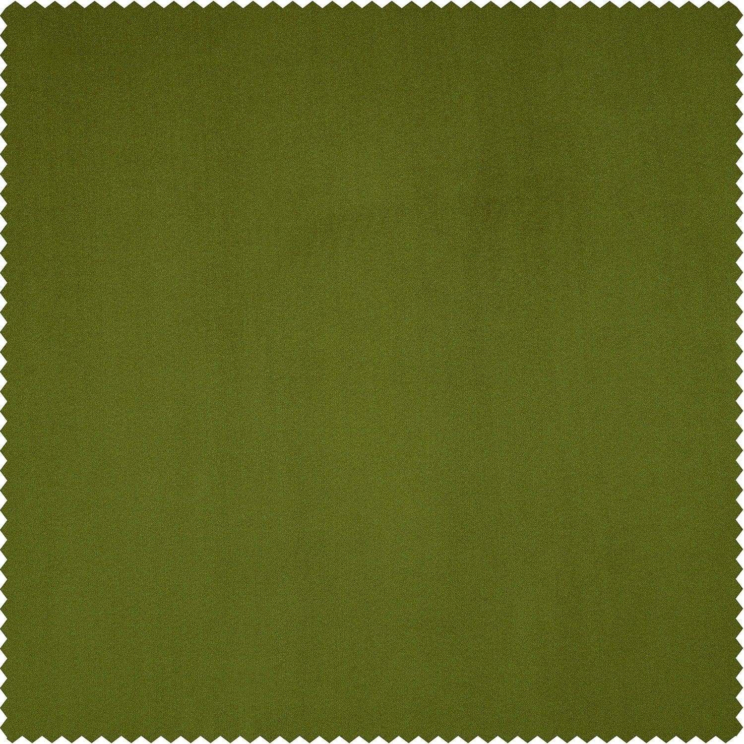 Dark Yellow Green Heritage Plush Velvet Fabric