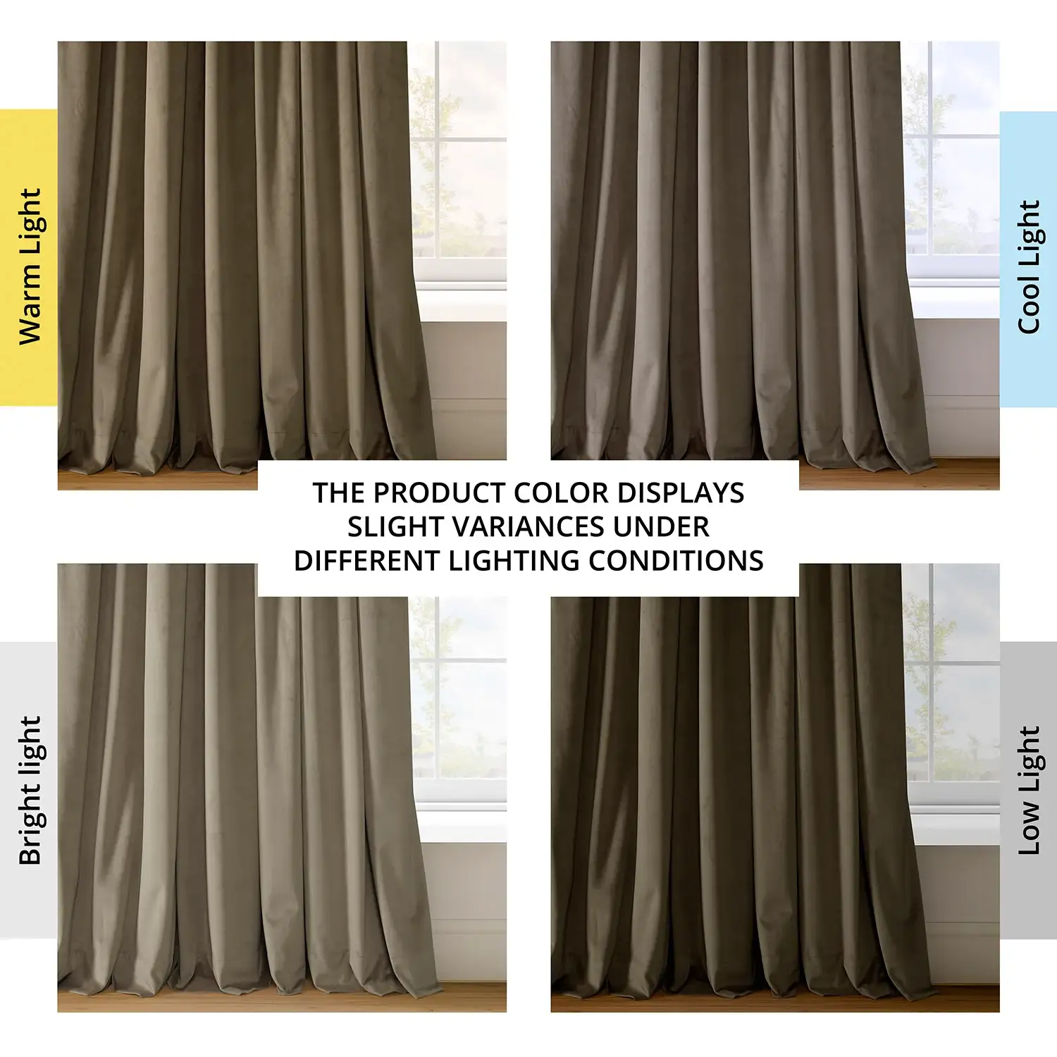 Denver Taupe Signature Velvet Blackout Curtain - Image 7