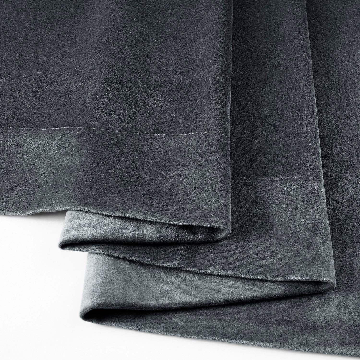 Distance Blue Grey Signature Velvet Custom Curtain - Image 4
