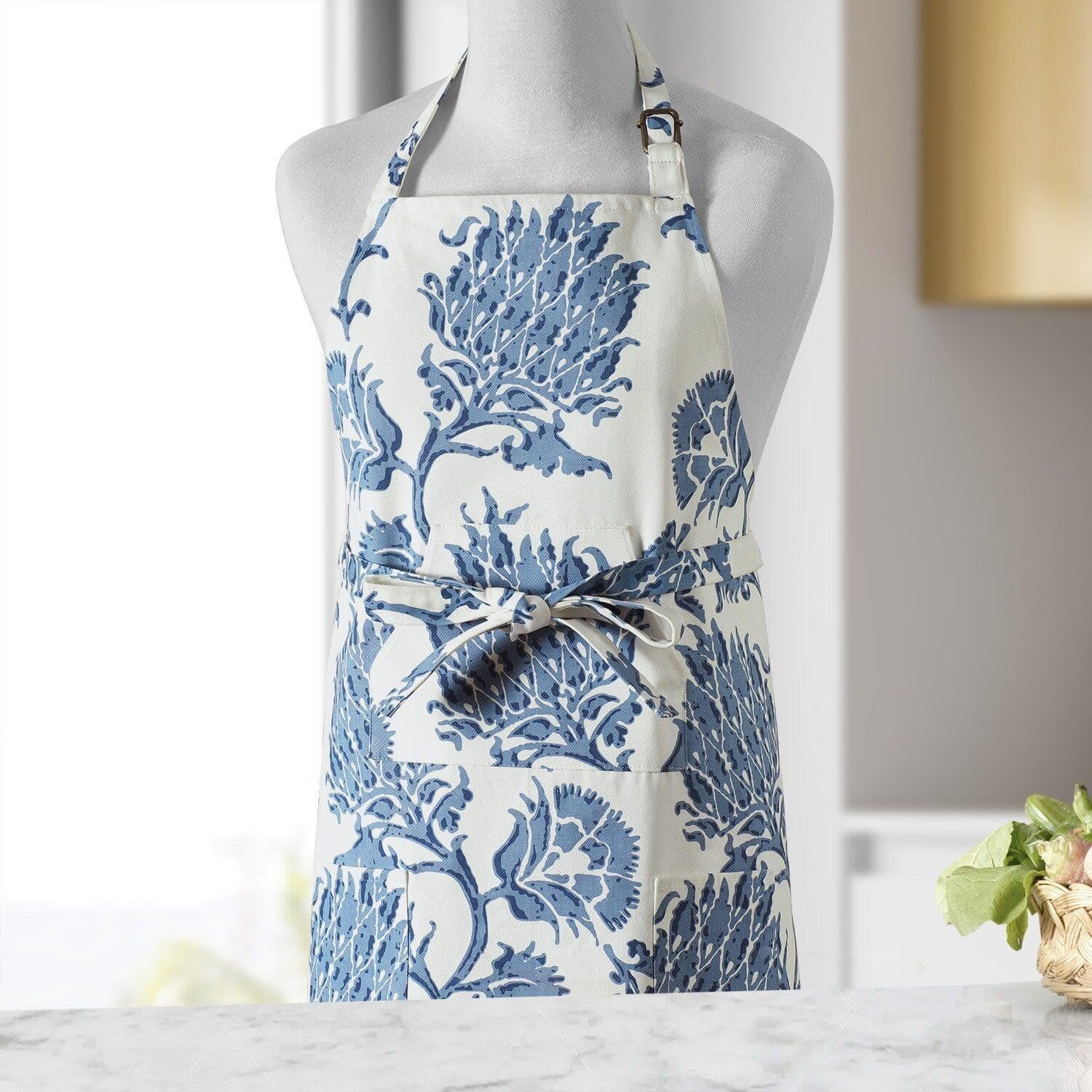Duchess Blue Emblem Printed Cotton Apron - Image 2