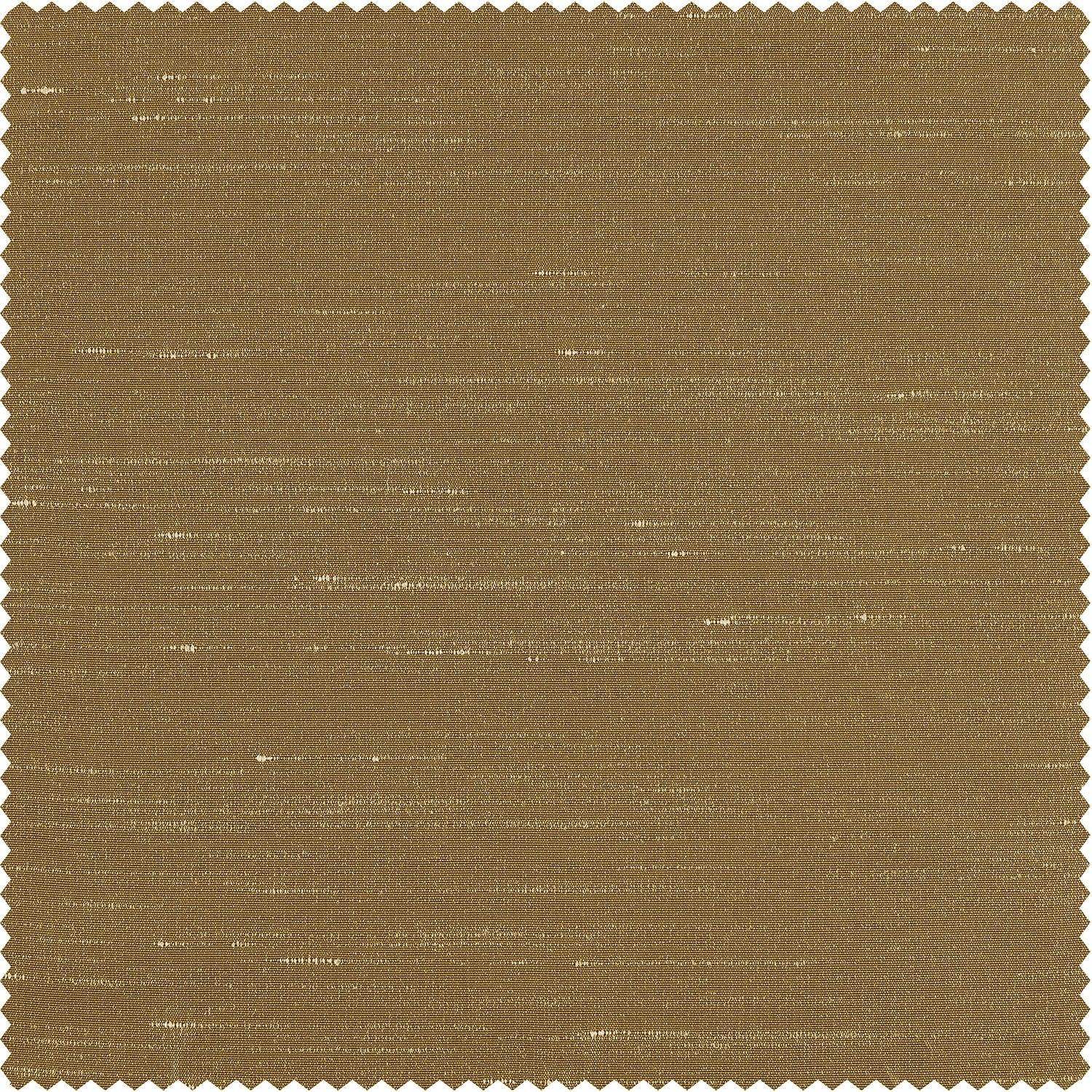 Flax Gold Vintage Textured Faux Dupioni Silk Custom Curtain - Image 2