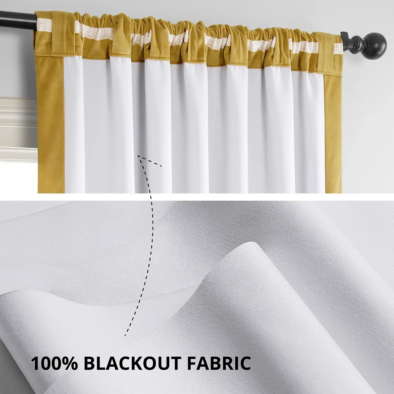 Fool's Gold Signature Velvet Blackout Curtain - Image 3