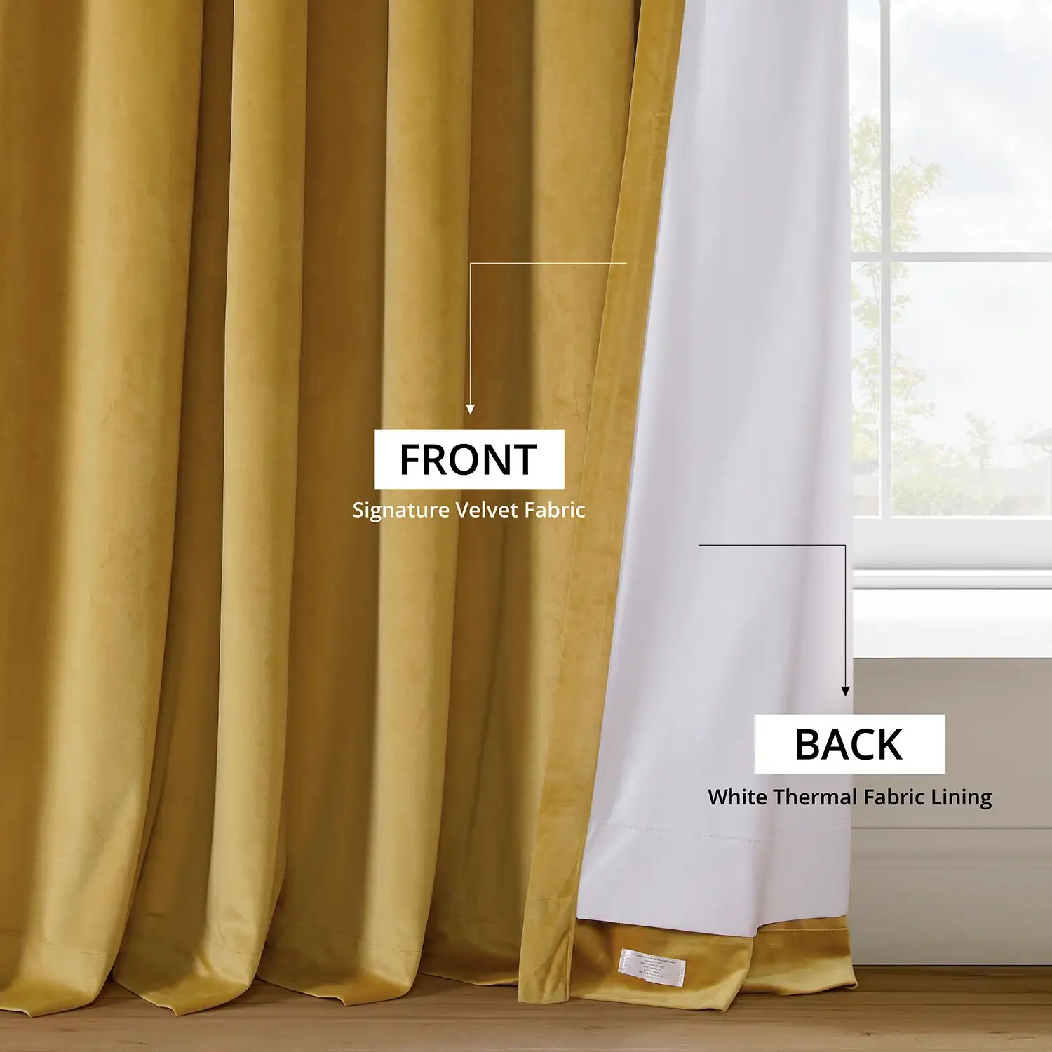 Fool's Gold Signature Velvet Blackout Curtain - Image 6