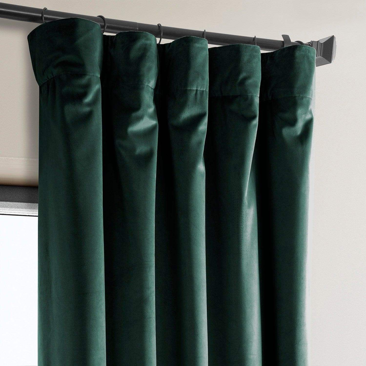 Forestry Green Heritage Plush Velvet Room Darkening Curtain - Image 2