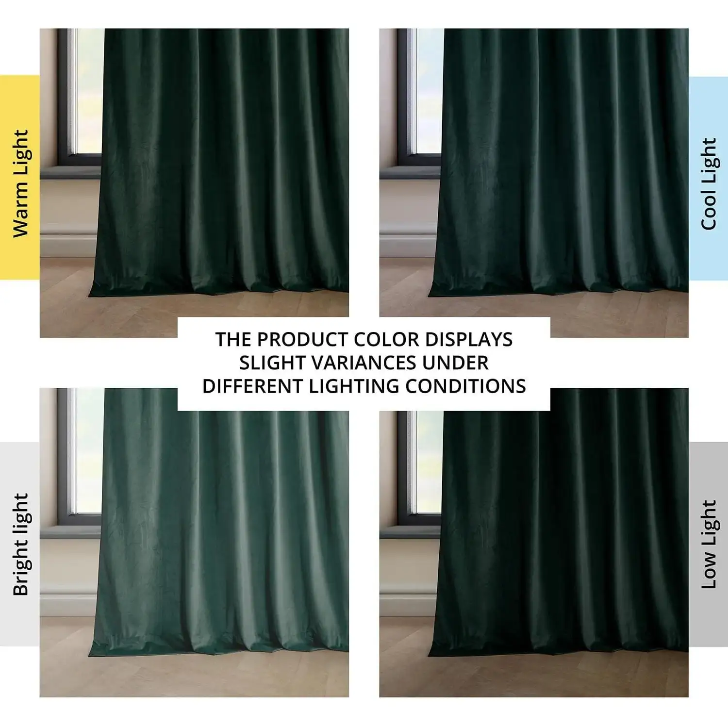 Forestry Green Heritage Plush Velvet Room Darkening Curtain - Image 6