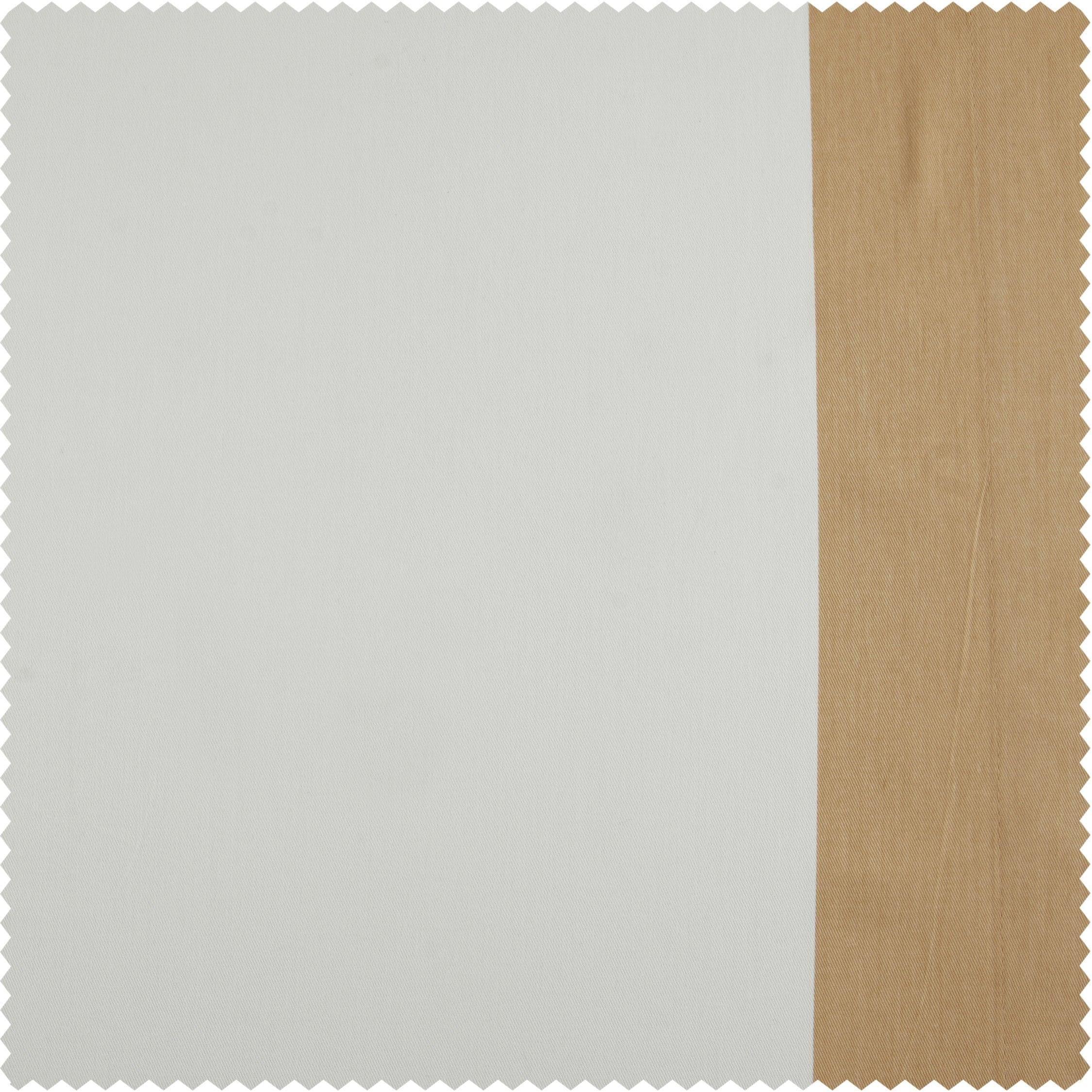 Fresh Popcorn & Shaker Beige Bordered Vertical Printed Cotton Custom Curtain - Image 2