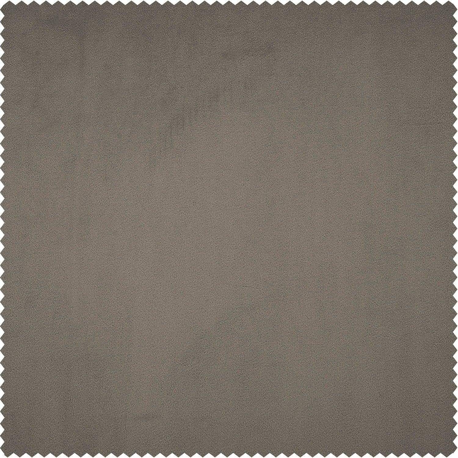 Gallery Taupe Heritage Plush Velvet Custom Curtain - Image 2