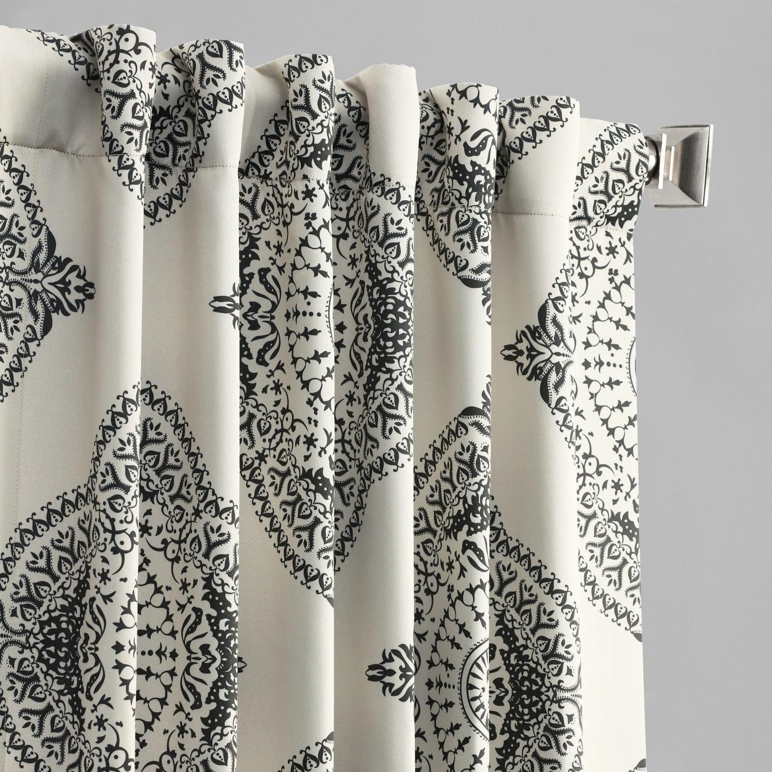 Henna Black Emblem Room Darkening Curtain - Image 3