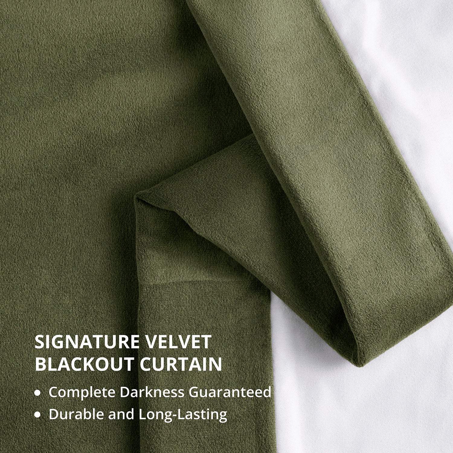Hunter Green French Pleat Signature Velvet Blackout Curtain - Image 5