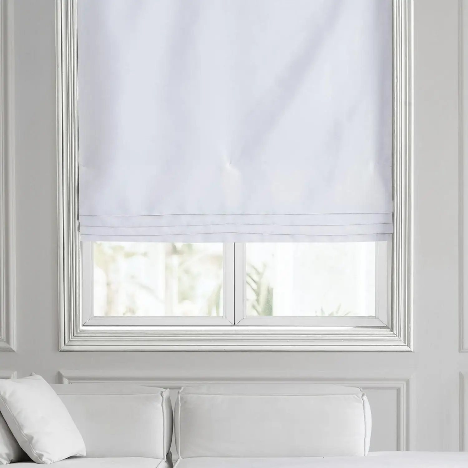 Ice Vintage Textured Faux Dupioni Silk Roman Shade