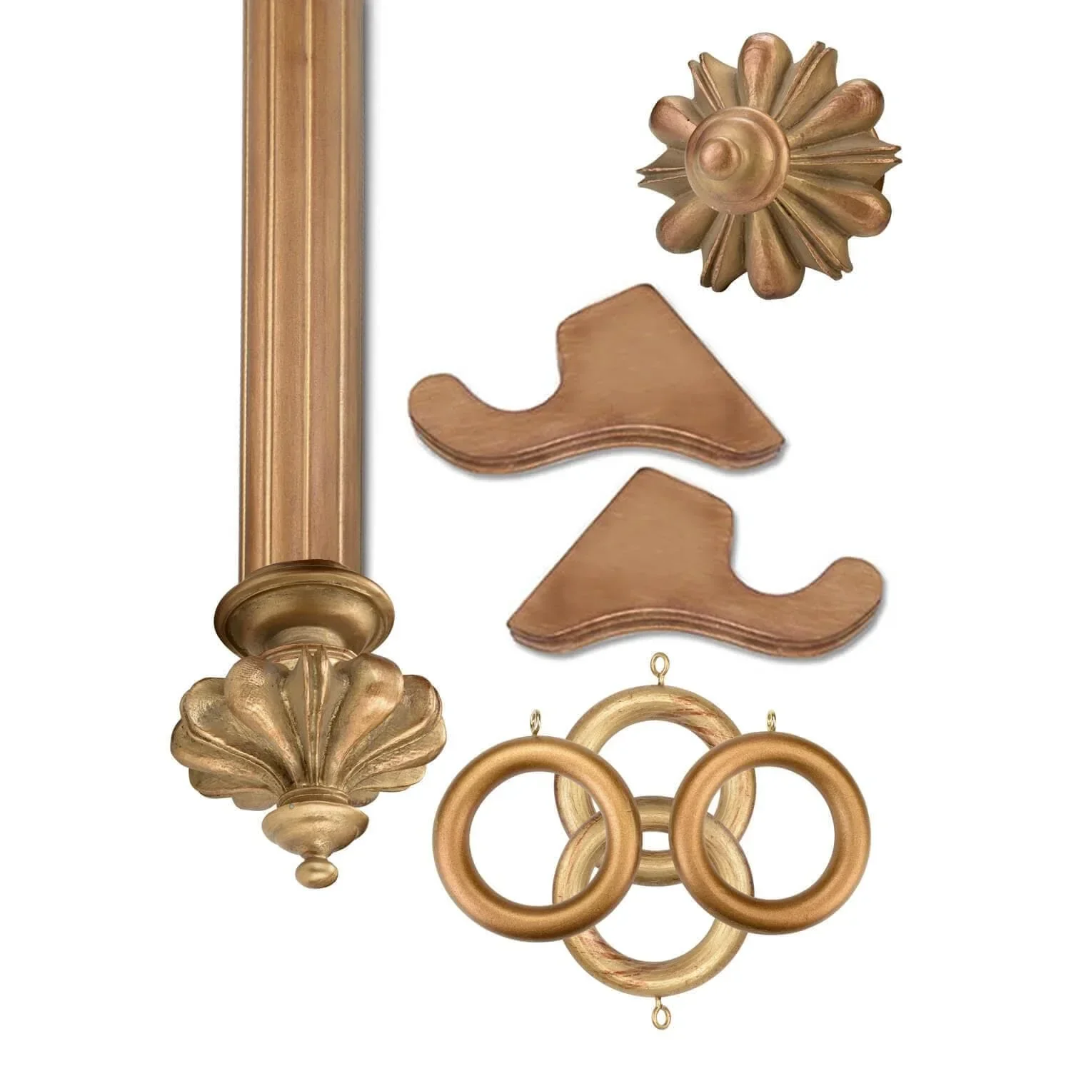 Istanbul Historical Gold Wooden Rod Set