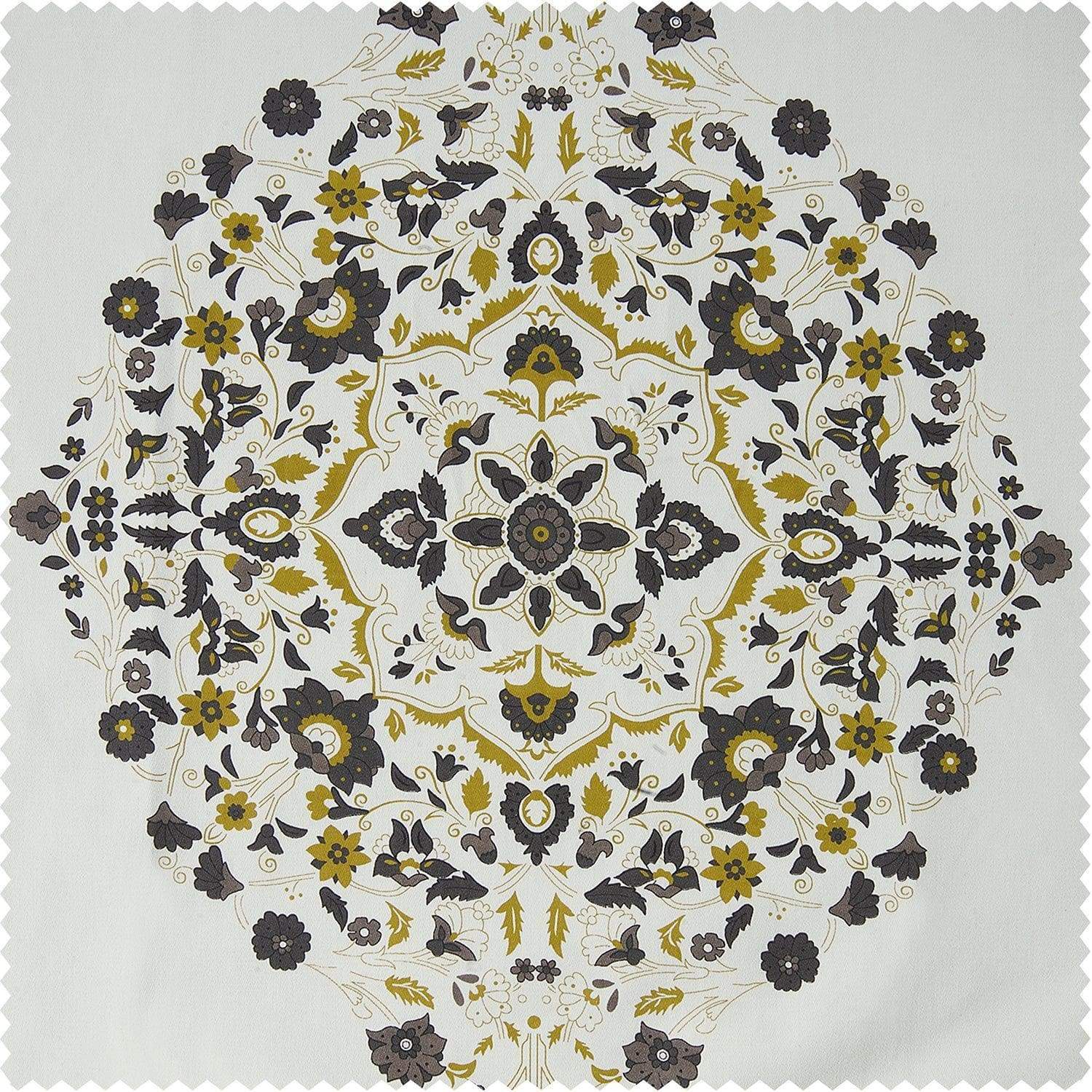 Kerala Gold Emblem Printed Cotton Custom Curtain - Image 2