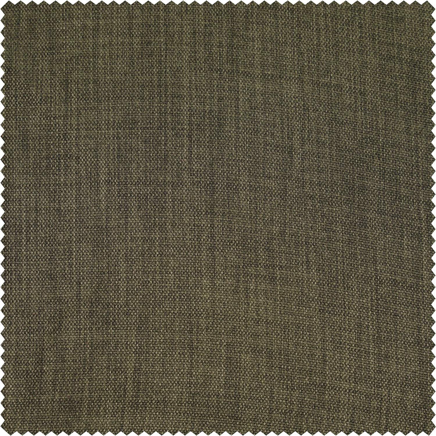 Khaki Green Textured Faux Linen Custom Curtain - Image 2