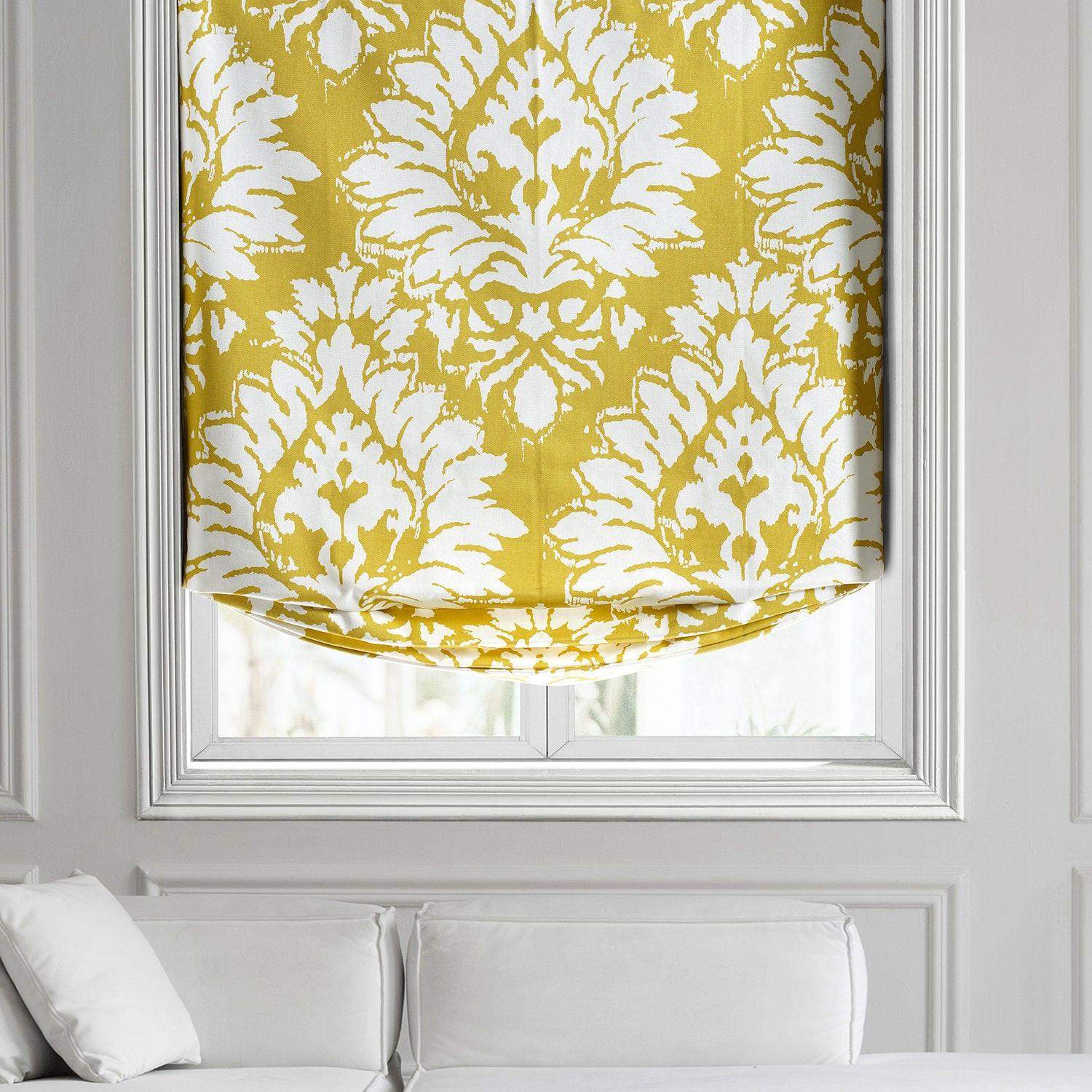 Lacuna Sun Floral Printed Cotton Roman Shade - Image 2