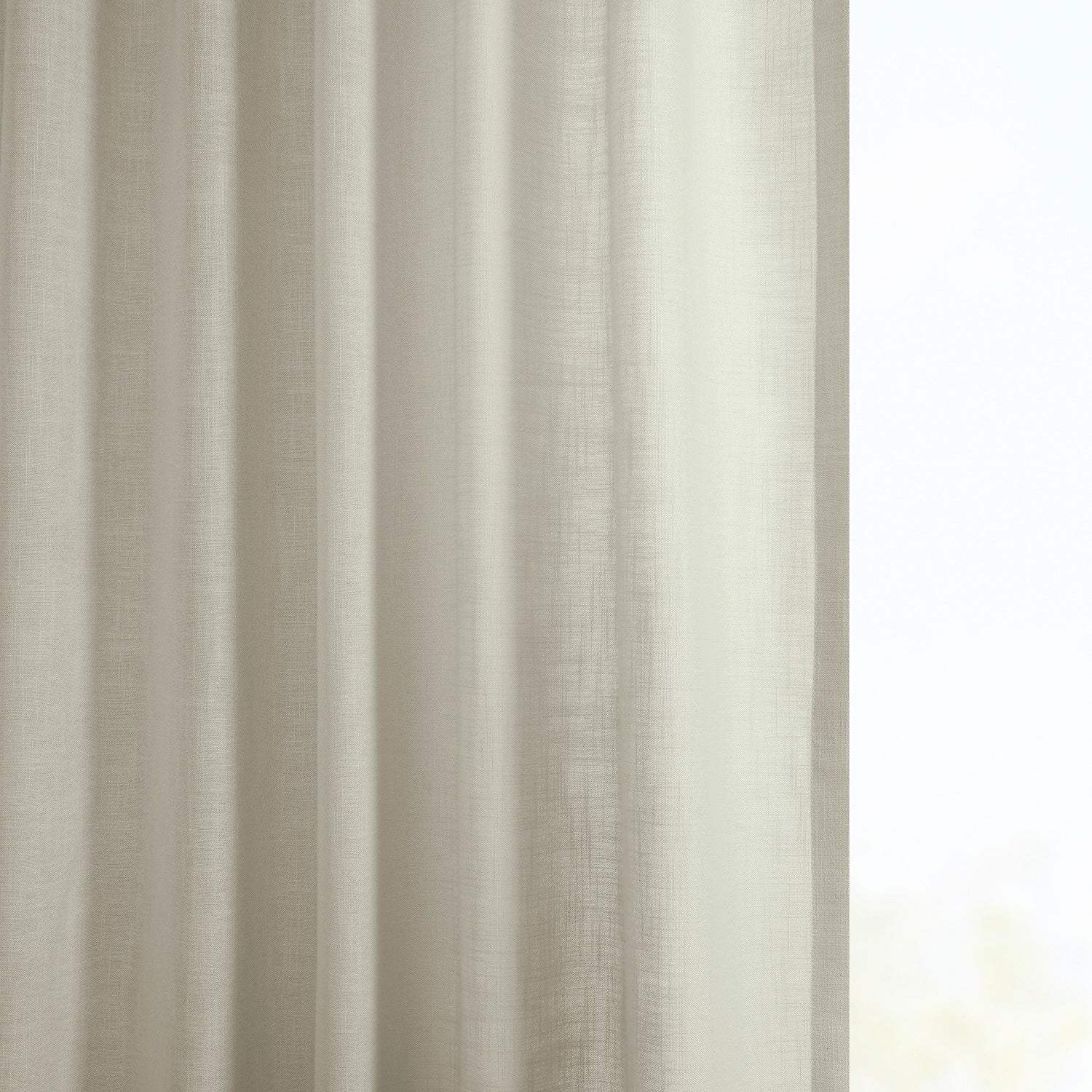 Light Tan Classic Faux Linen Custom Curtain - Image 4