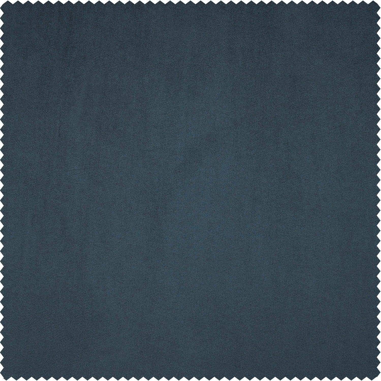 London Blue Heritage Plush Velvet Custom Curtain - Image 2