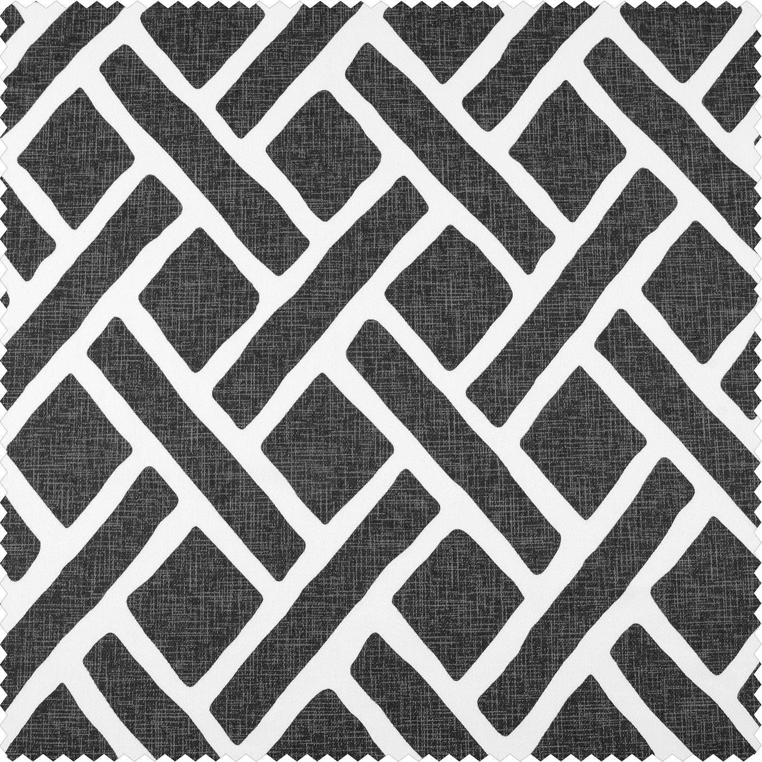 Martinique Black Printed Cotton Fabric