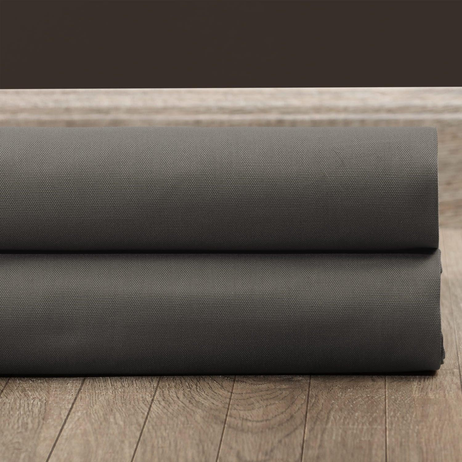 Millstone Grey Solid Cotton Fabric