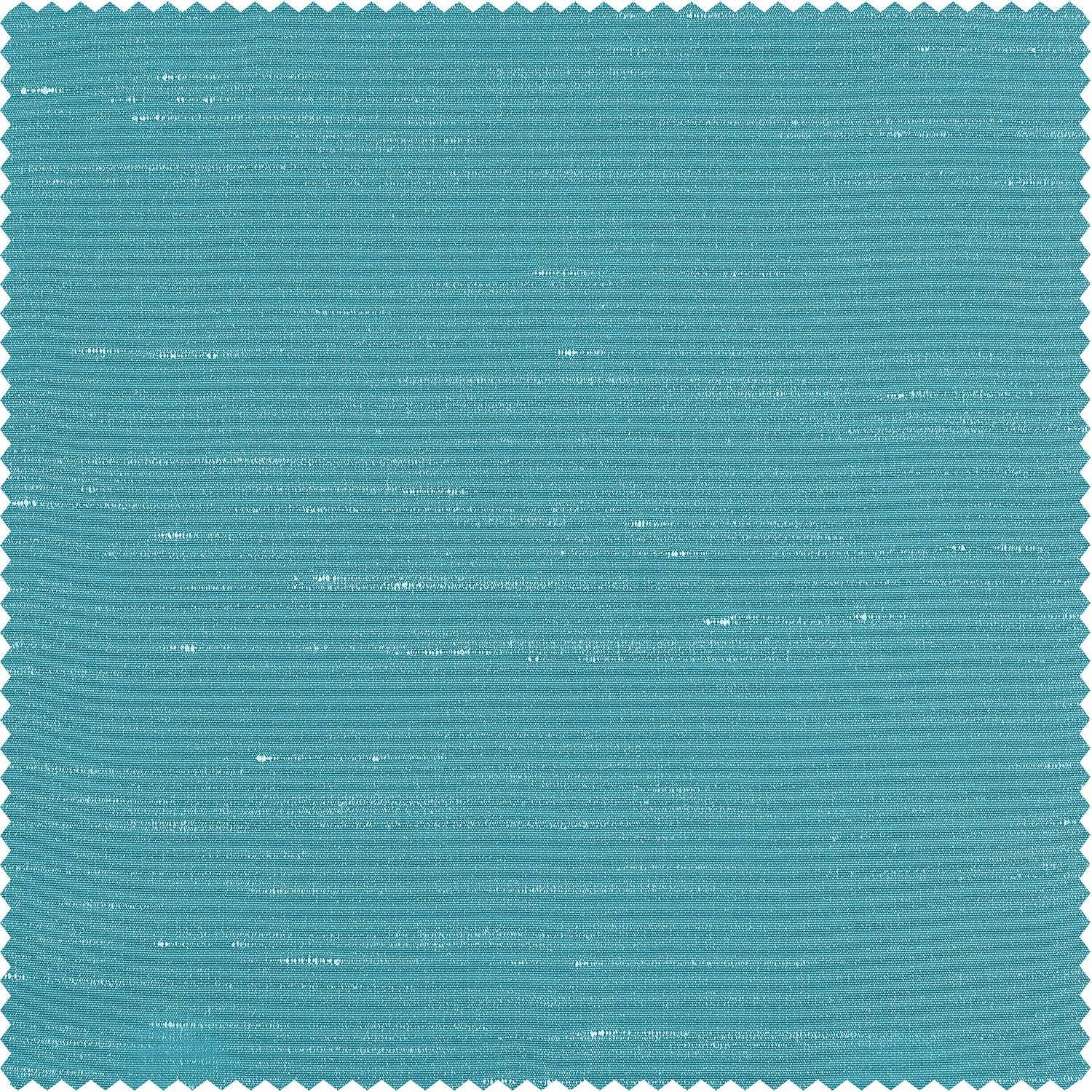 Nassau Blue Vintage Textured Faux Dupioni Silk Custom Curtain - Image 2