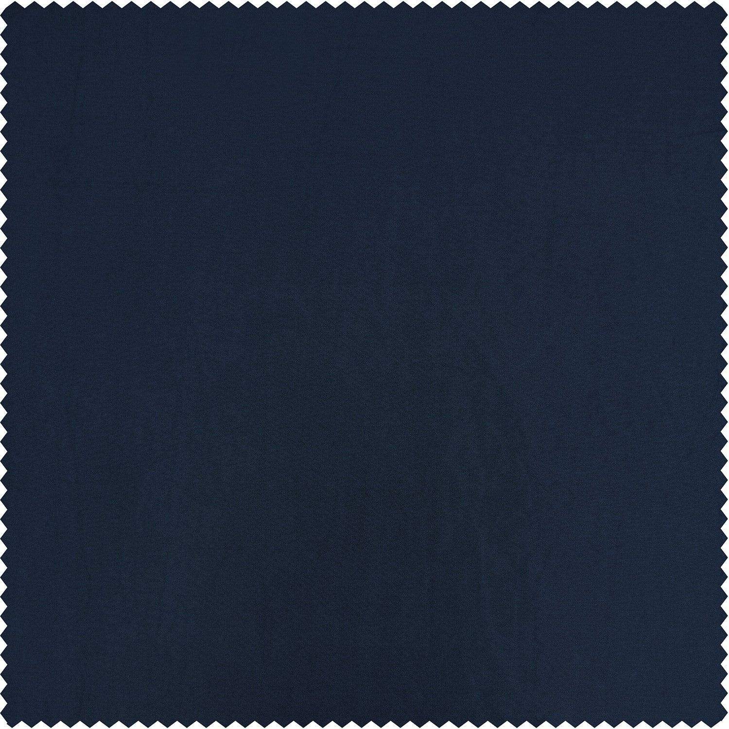 Navy Blue Solid Faux Silk Taffeta Roman Shade - Image 3