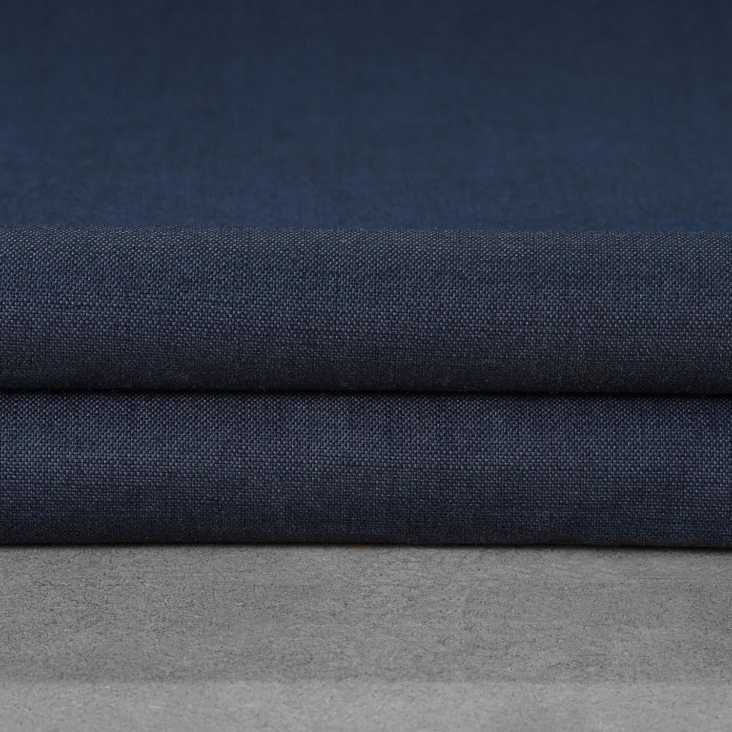 Noble Navy Dune Textured Solid Cotton Fabric