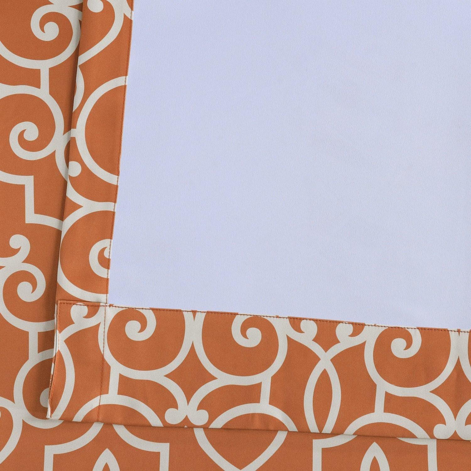 Nouveau Rust Geometric Room Darkening Curtain - Image 5