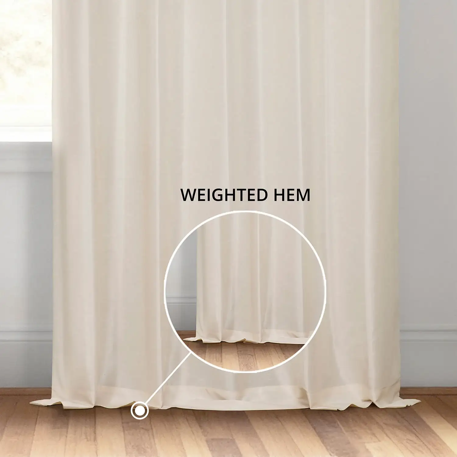 Off White Vintage Textured Faux Dupioni Silk Custom Curtain - Image 3