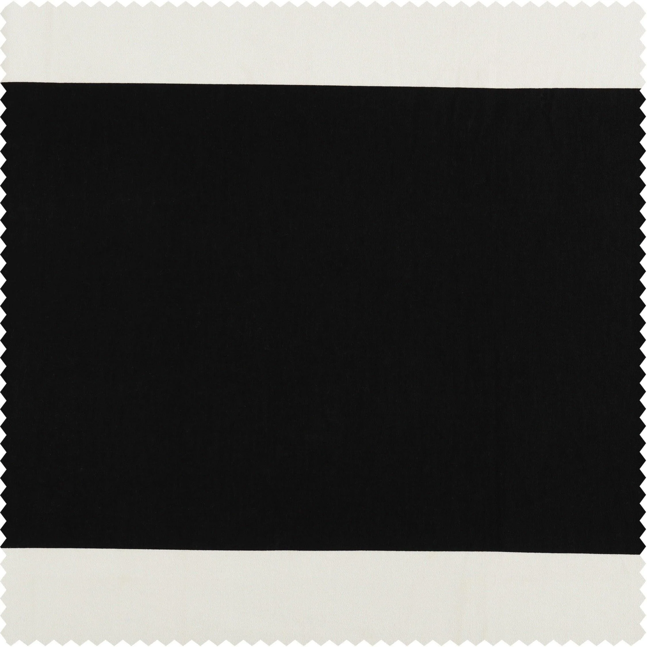 Onyx Black & Off White Striped Printed Cotton Custom Curtain - Image 2