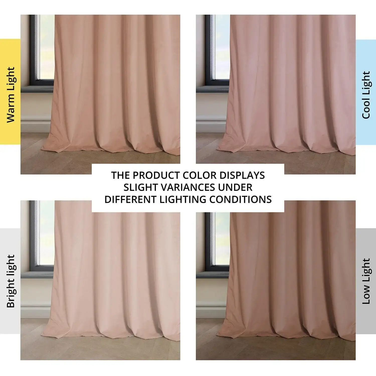 Peach Blossom Heritage Plush Velvet Room Darkening Curtain - Image 6