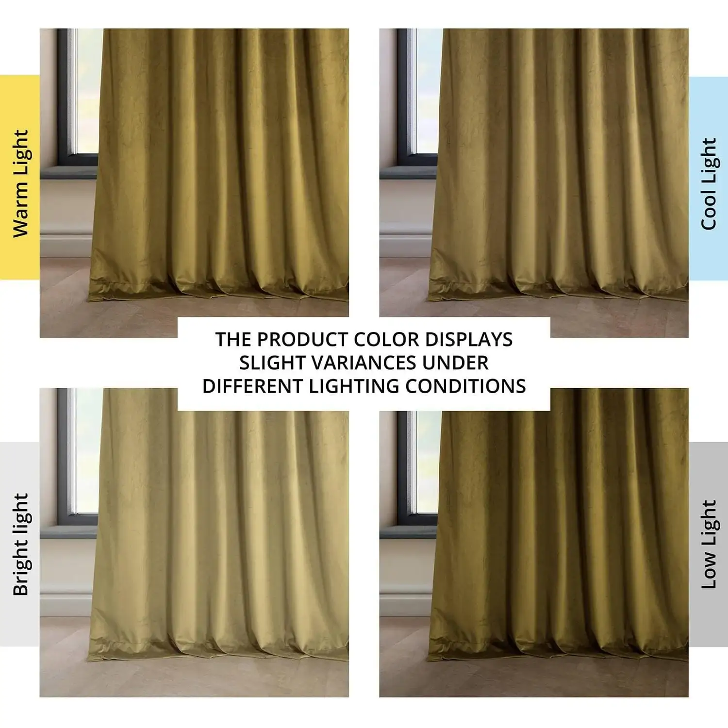 Peat Green Heritage Plush Velvet Room Darkening Curtain - Image 6