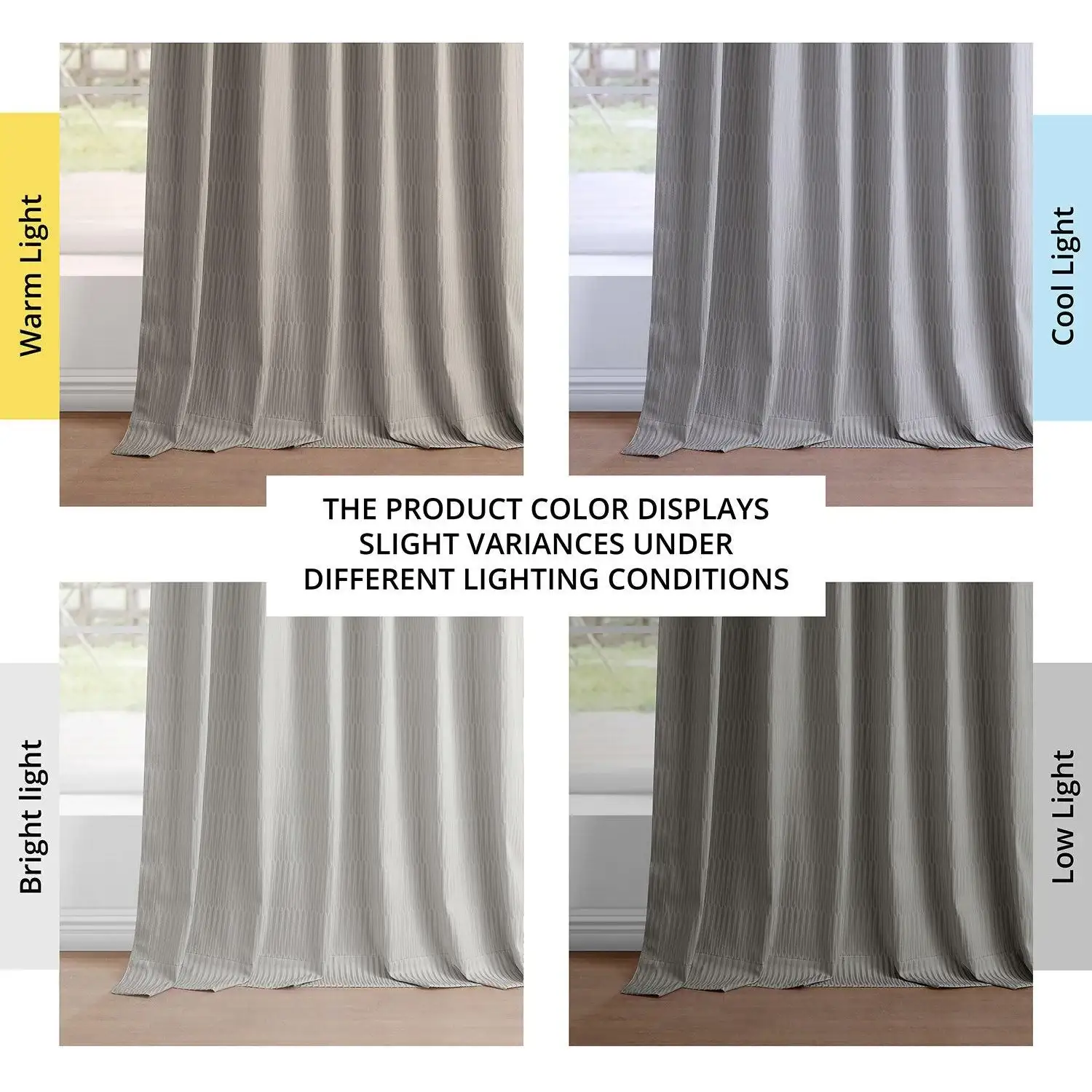 Pewter Abstract Lounge Embossed Velvet Room Darkening Curtain - Image 6
