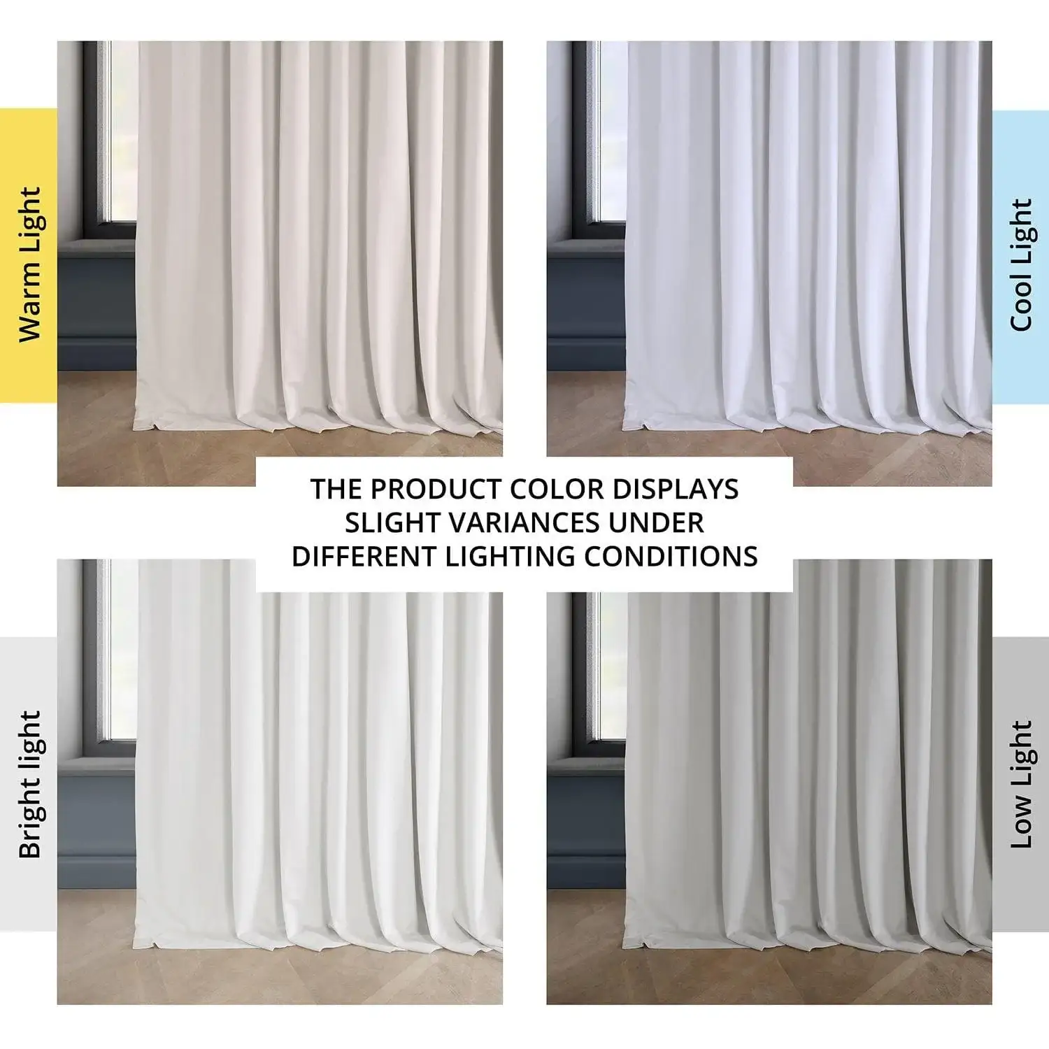 Pillow White Extra Wide Heritage Plush Velvet Room Darkening Curtain - Image 6